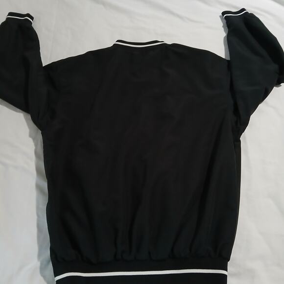 NFL Green Bay Packers Men's Small Windbreaker Pullover Black Side Zip Lined - Picture 9 of 12